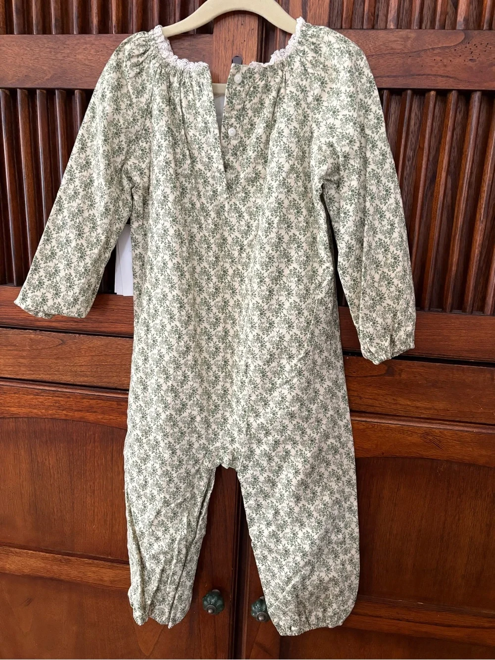 Ralph Lauren Floral Smocked Cotton Twill Coverall